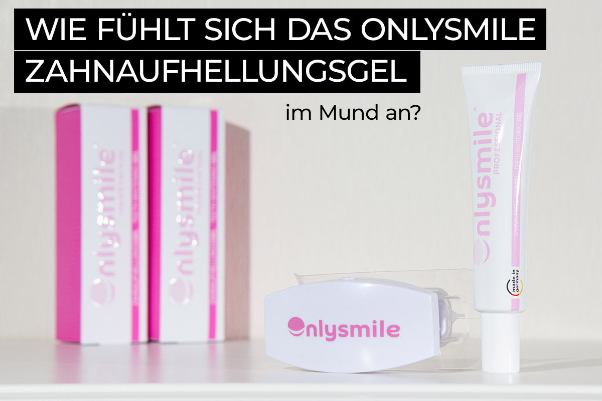 How does the OnlySmile® teeth whitening gel feel in the mouth?